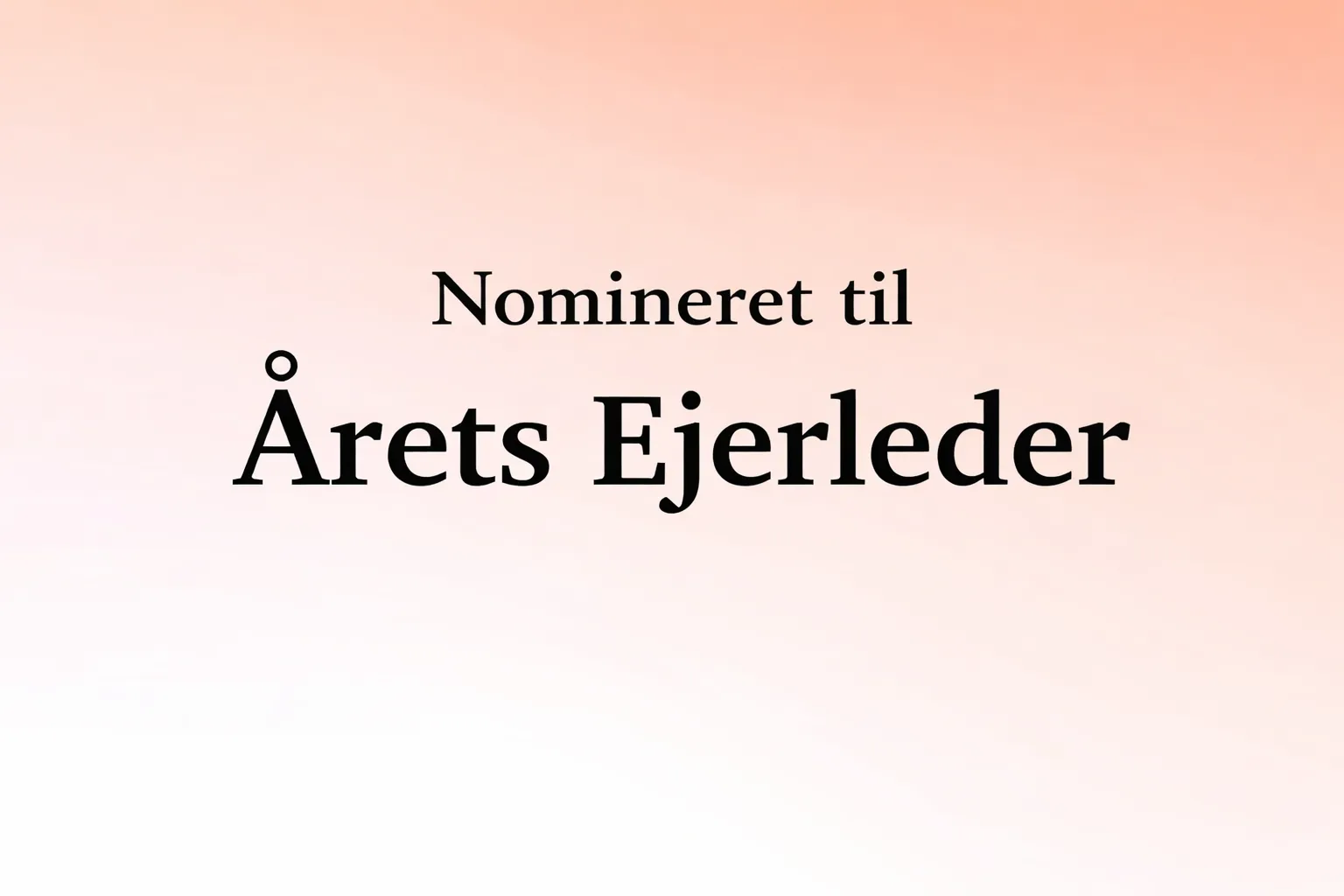 Årets Ejerleder 2025